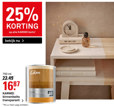 Karwei Huismerk   beits folder aanbieding bij  Karwei - details