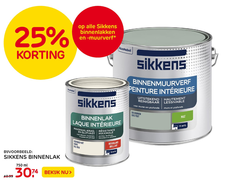 Sikkens   muurverf, lak folder aanbieding bij  Praxis - details