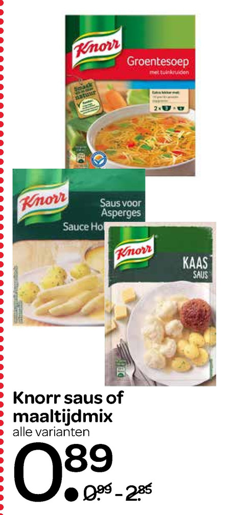 Knorr   maaltijdmix, maaltijdsaus folder aanbieding bij  Spar - details