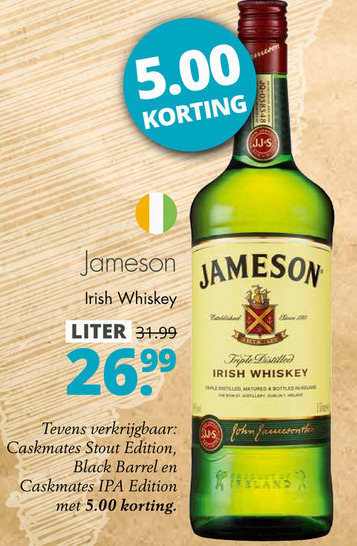 Jameson   whisky folder aanbieding bij  Mitra - details