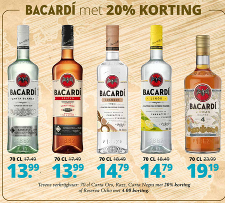 Bacardi   rum folder aanbieding bij  Mitra - details