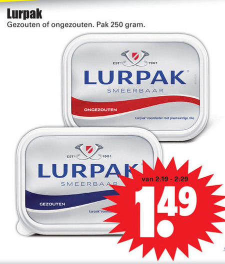 lurpak   roomboter folder aanbieding bij  Dirk - details