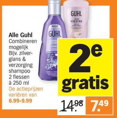 Guhl   conditioner, haarverzorging folder aanbieding bij  Albert Heijn - details