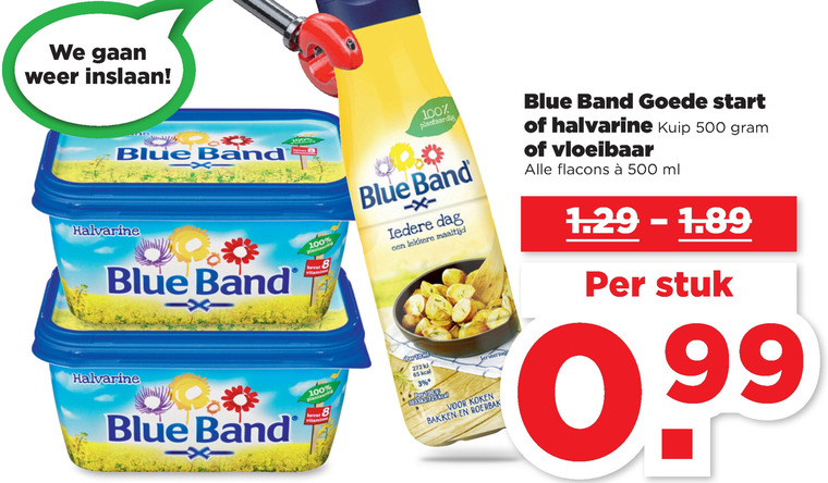 Blue Band   margarine, olie en vetten folder aanbieding bij  Plus - details