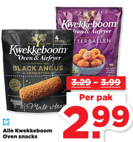 Kwekkeboom   snack, bitterballen folder aanbieding bij  Plus - details