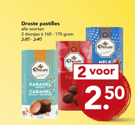 Droste   chocolade folder aanbieding bij  Deen - details