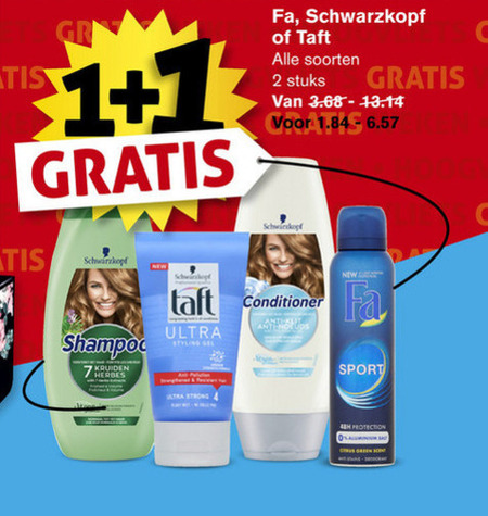 Schwarzkopf   deodorant, hairspray folder aanbieding bij  Hoogvliet - details