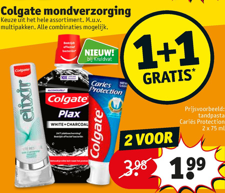 Colgate   mondwater, tandpasta folder aanbieding bij  Kruidvat - details