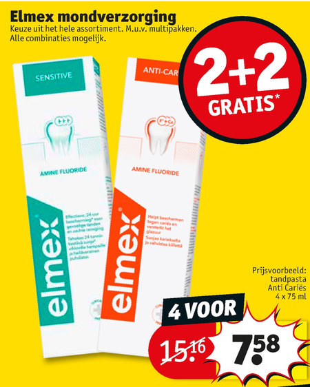 Elmex   tandpasta folder aanbieding bij  Kruidvat - details