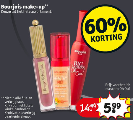 Bourjois   lipstick, shampoo folder aanbieding bij  Kruidvat - details