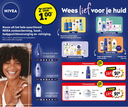 Nivea   bodylotion, dagcreme folder aanbieding bij  Kruidvat - details