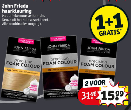 John Frieda   haarkleuring folder aanbieding bij  Kruidvat - details