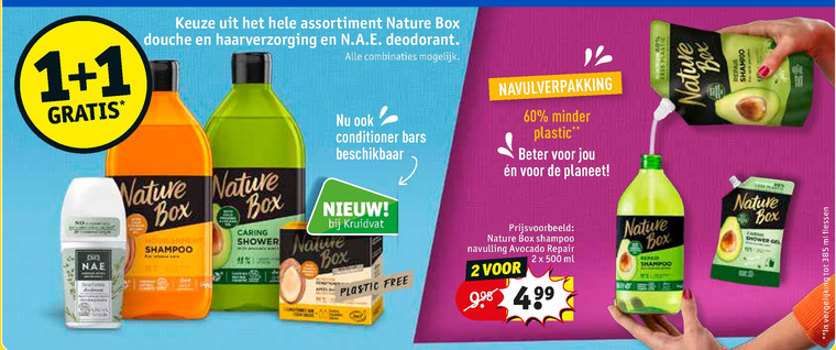 Nature Box   shampoo, conditioner folder aanbieding bij  Kruidvat - details