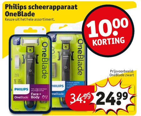 Philips   elektrisch scheerapparaat folder aanbieding bij  Kruidvat - details