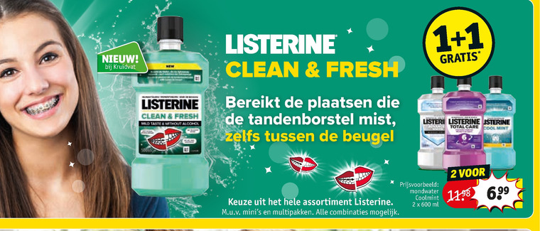 Listerine   mondwater folder aanbieding bij  Kruidvat - details