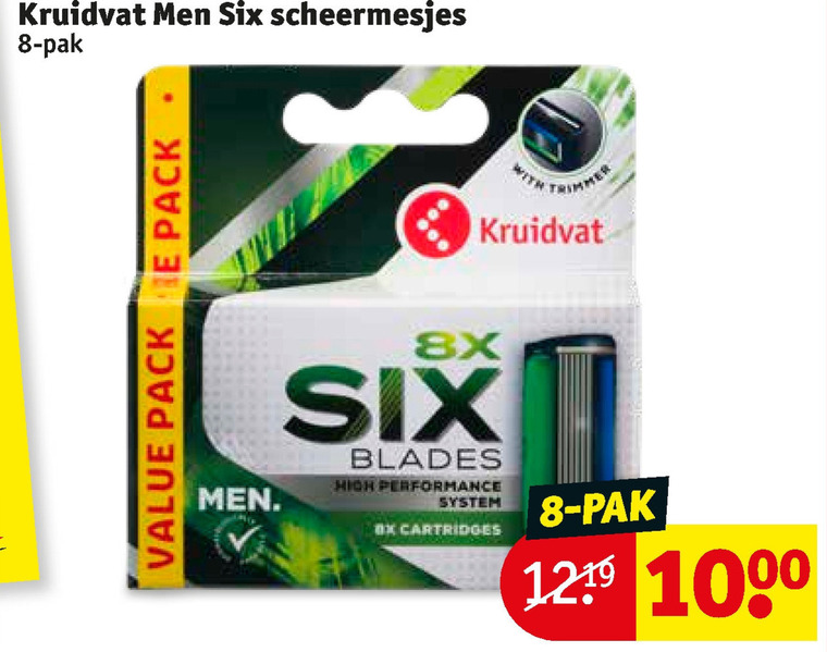 Kruidvat huismerk scheermesjes folder aanbieding bij kruidvat details
