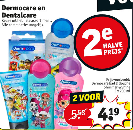 DermoCare   douchegel folder aanbieding bij  Kruidvat - details