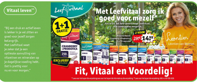 Leef Vitaal   multivitaminen folder aanbieding bij  Kruidvat - details