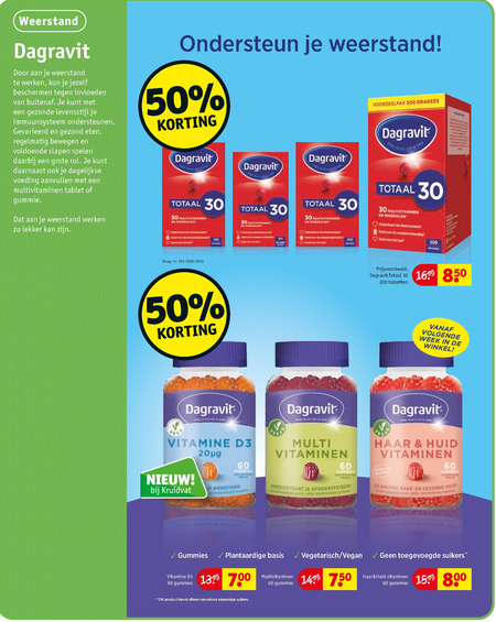 Dagravit   multivitaminen folder aanbieding bij  Kruidvat - details