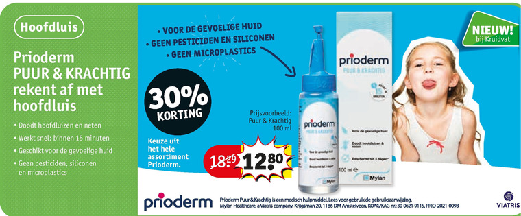 Prioderm   luizenbestrijding folder aanbieding bij  Kruidvat - details