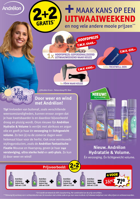 Andrelon   shampoo, haarverzorging folder aanbieding bij  Kruidvat - details