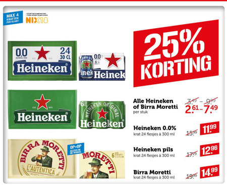 Heineken   krat bier, blikje bier folder aanbieding bij  Coop - details