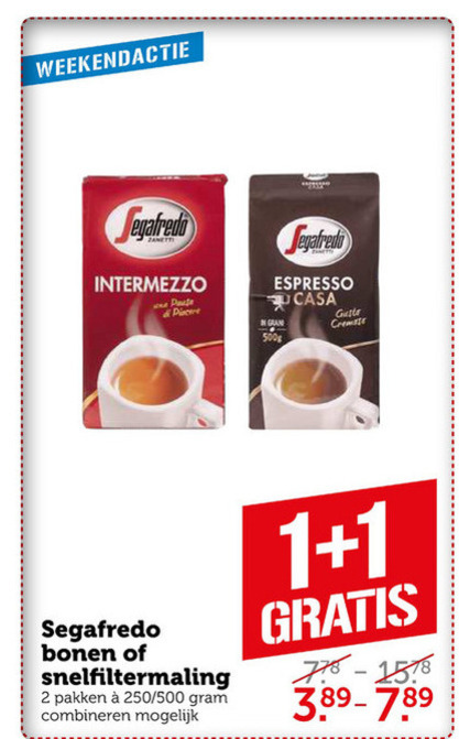 Segafredo   koffie, koffiebonen folder aanbieding bij  Coop - details