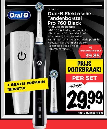 monteren straal ondergoed Braun Oral-B electrische tandenborstel folder aanbieding bij Vomar - details