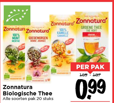 Zonnatura   thee folder aanbieding bij  Vomar - details