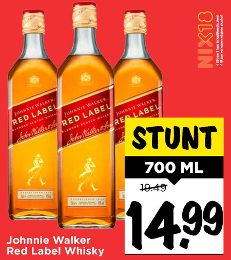 Johnnie Walker   whisky folder aanbieding bij  Vomar - details