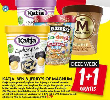 Ben and Jerrys   ijsspecialiteit folder aanbieding bij  Dekamarkt - details