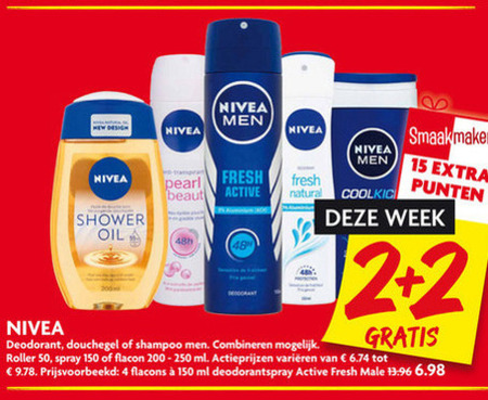 Nivea   douchegel, shampoo folder aanbieding bij  Dekamarkt - details