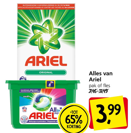 Ariel   wasmiddel folder aanbieding bij  Jan Linders - details