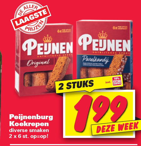 Peijnenburg   ontbijtkoekreep folder aanbieding bij  Nettorama - details