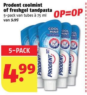 Prodent   tandpasta folder aanbieding bij  Poiesz - details