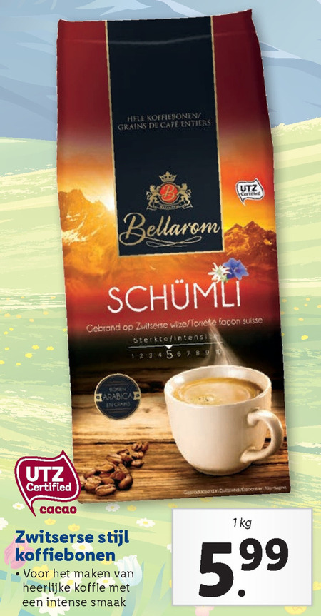 Bellarom   koffiebonen folder aanbieding bij  Lidl - details