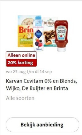 Brinta   havermout, boterhamvlokken folder aanbieding bij  Jumbo - details