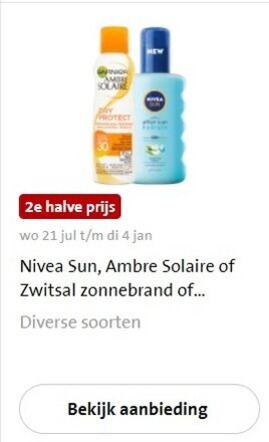 Zwitsal   zonnebrandolie folder aanbieding bij  Jumbo - details