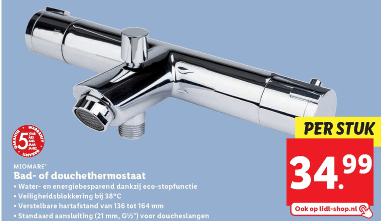 Korst Algebra Experiment Miomare thermostaatkraan, badmengkraan folder aanbieding bij Lidl - details