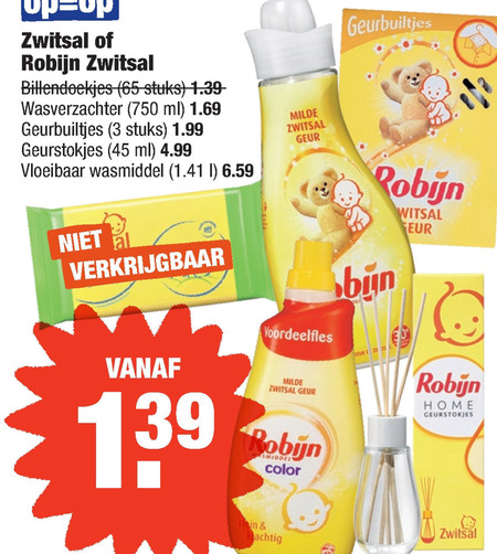 Robijn   wasverzachter, wasmiddel folder aanbieding bij  Aldi - details