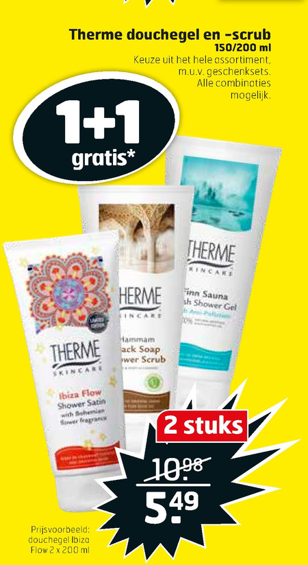 Therme   douchegel, scrubcreme folder aanbieding bij  Trekpleister - details