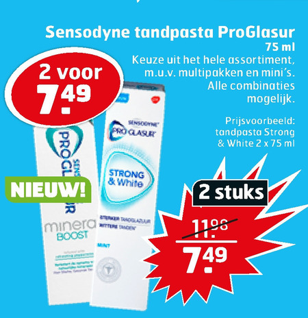 Sensodyne   tandpasta folder aanbieding bij  Trekpleister - details