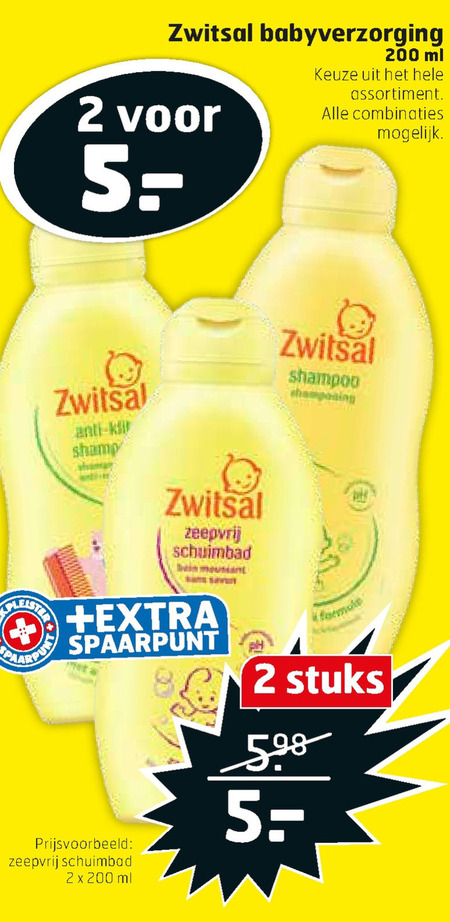 Zwitsal   shampoo, babyshampoo folder aanbieding bij  Trekpleister - details