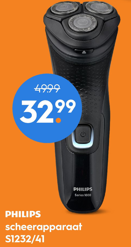 Philips   elektrisch scheerapparaat folder aanbieding bij  Blokker - details