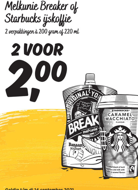 Starbucks   drinkyoghurt, ijskoffie folder aanbieding bij  Jumbo - details