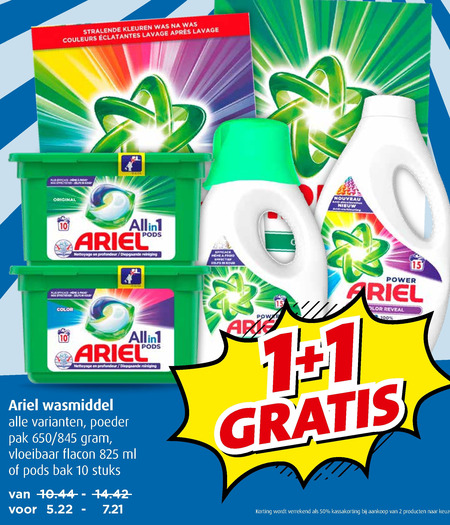 Ariel   wasmiddel folder aanbieding bij  Boni - details