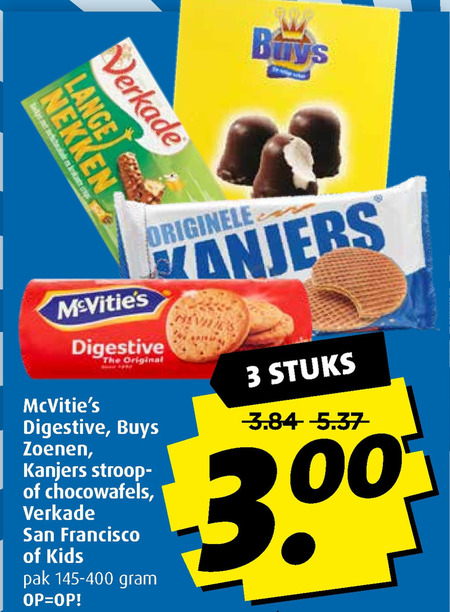 Verkade   biscuits, stroopwafels folder aanbieding bij  Boni - details