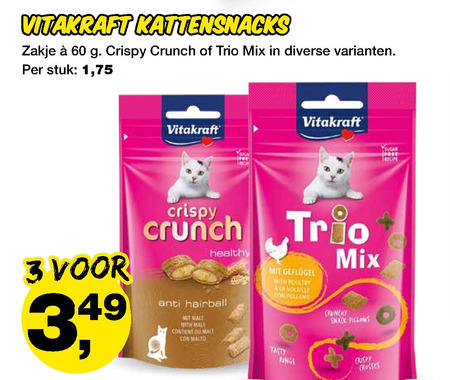 Vitakraft   kattensnacks folder aanbieding bij  Jumper - details