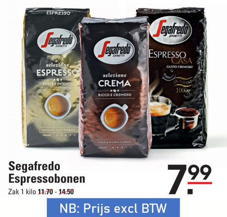 Segafredo   koffiebonen folder aanbieding bij  Sligro - details