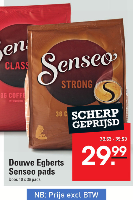 Douwe Egberts Senseo   koffiepad folder aanbieding bij  Sligro - details